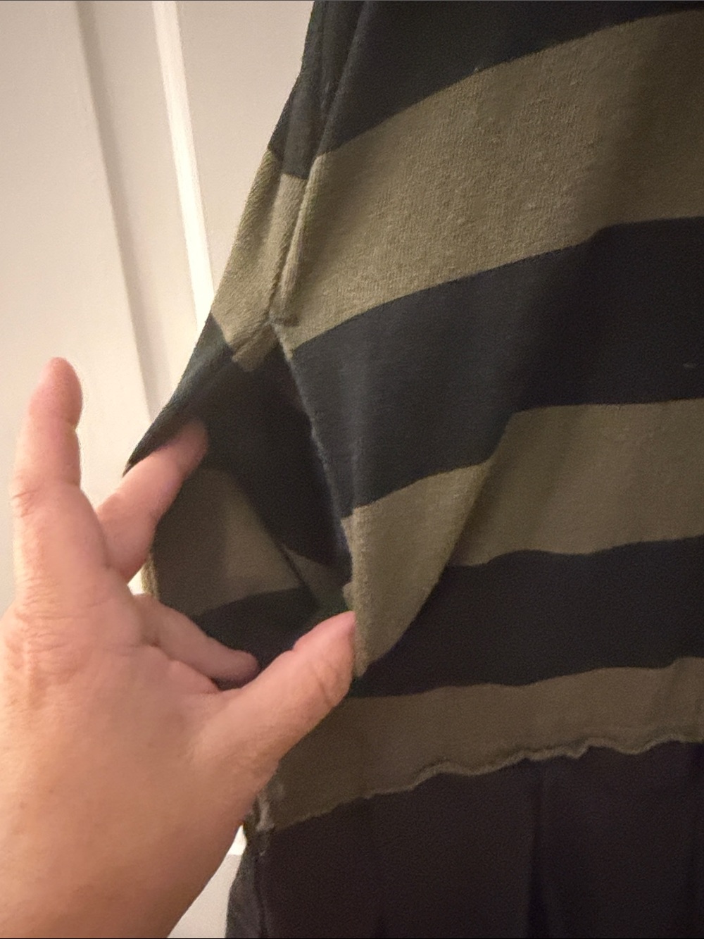 Free people Olive Green and Black Striped Polo Dress - Picture 4 of 7